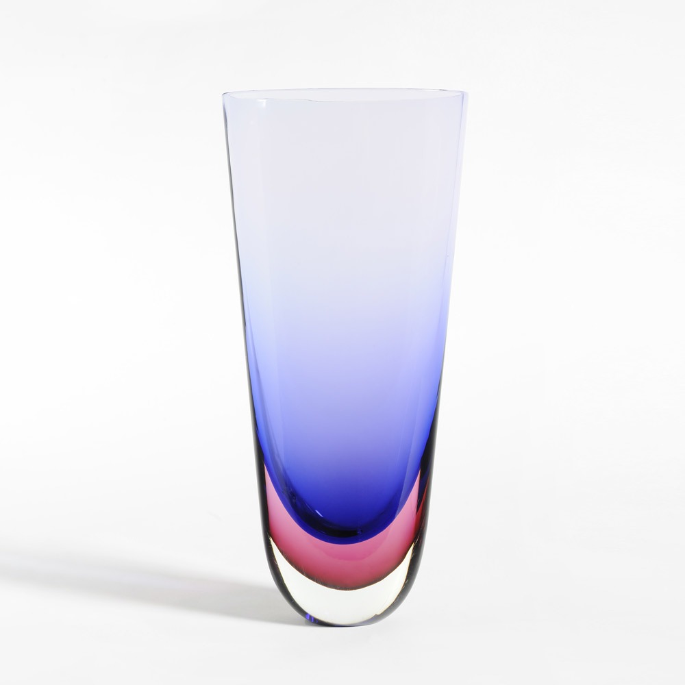 Grande vaso in vetro blu-rubino “9822”
