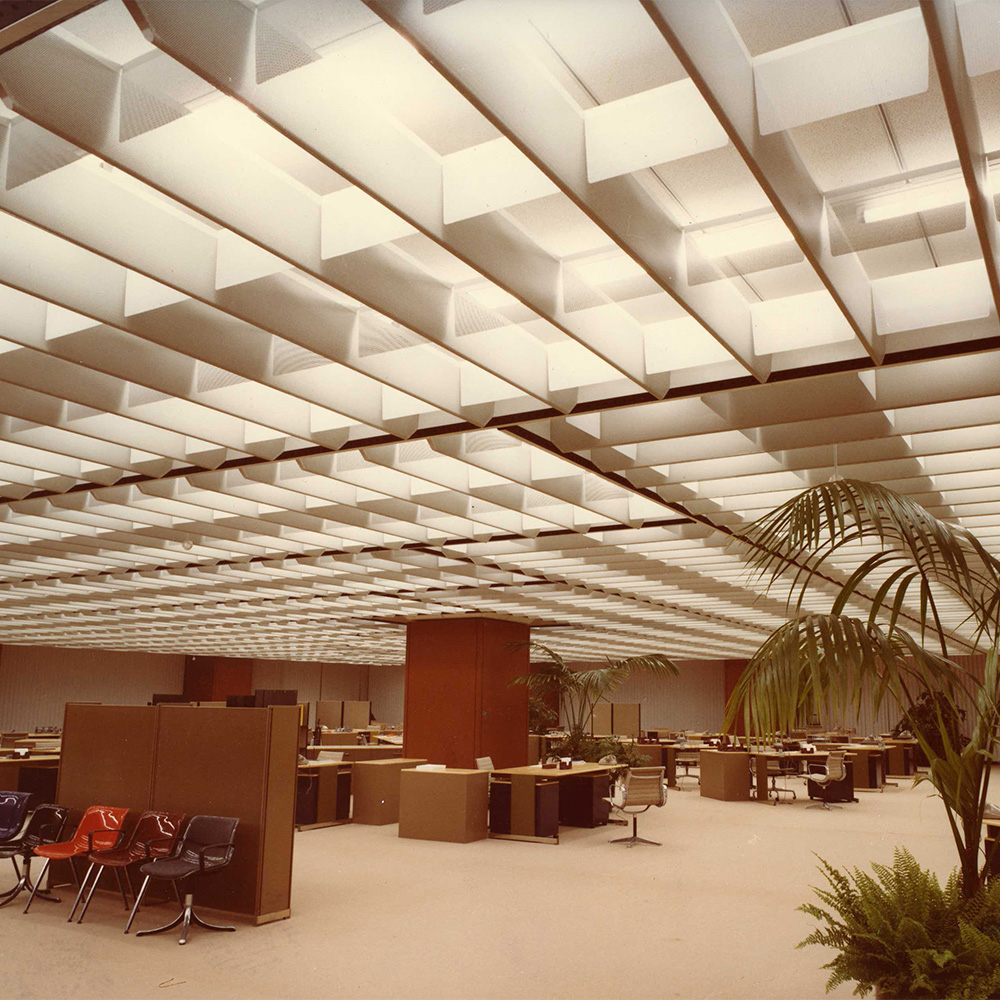 Controsoffitto per spazi aperti