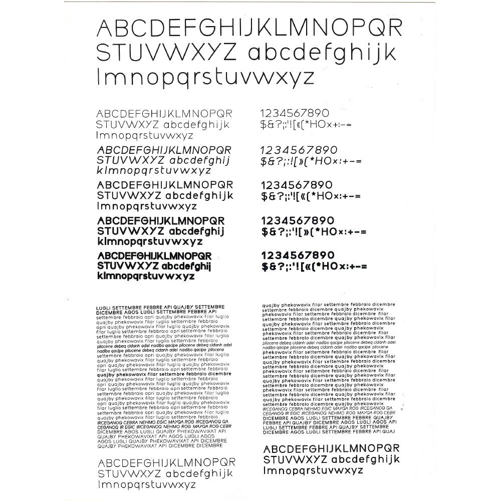 Carattere “Modulo”